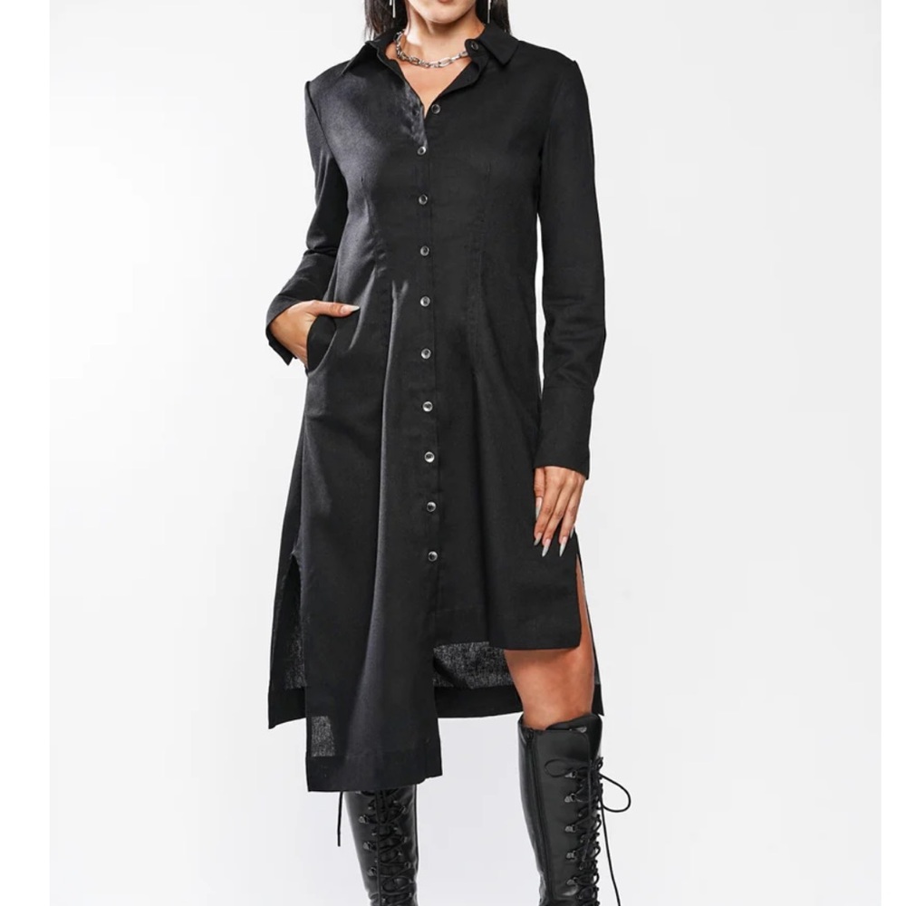 Noctex Winona Linen Shirt Dress